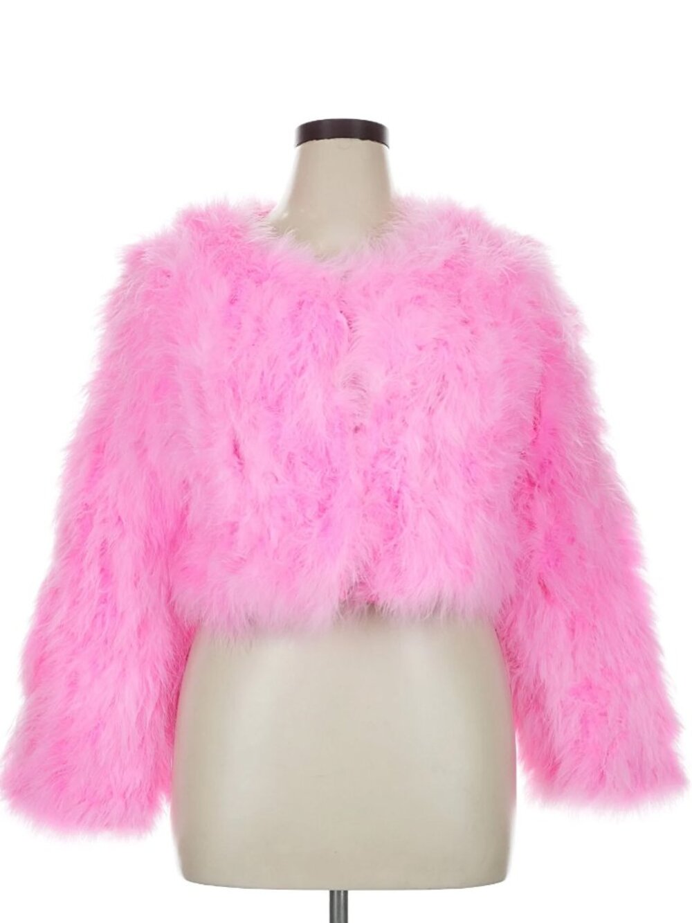 π¦πUBER GORGE!ππ¦LUXURIOUS OSTRICH FEATHER JACKET IN PINK - Picture 11 of 16
